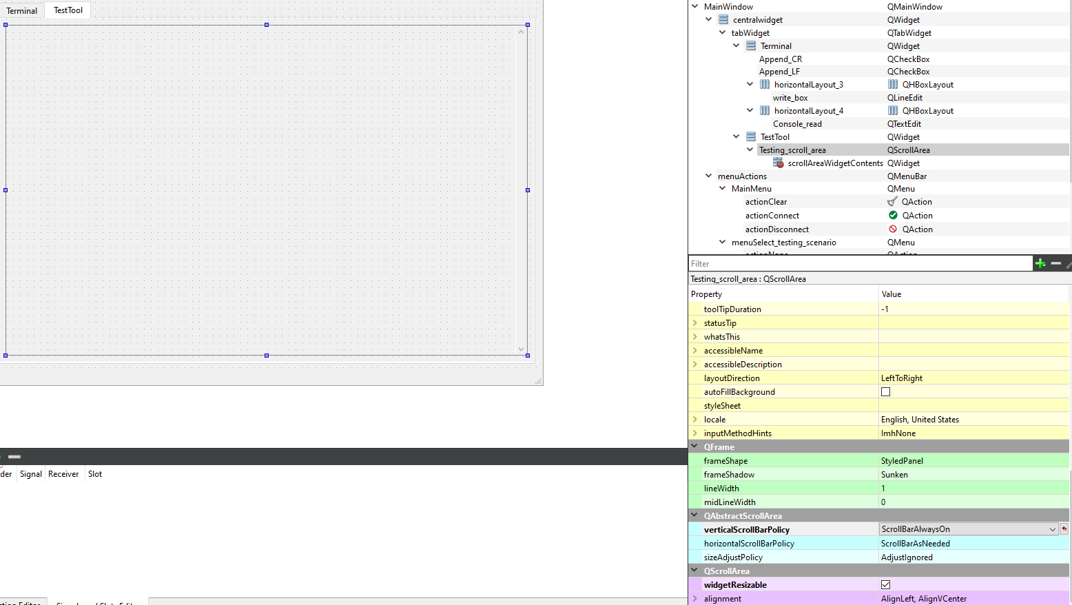 QScrollArea scrollbar not working as expected | Qt Forum