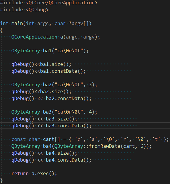 Qbytearray Resize size() and constData() of QByteArray | Qt Forum