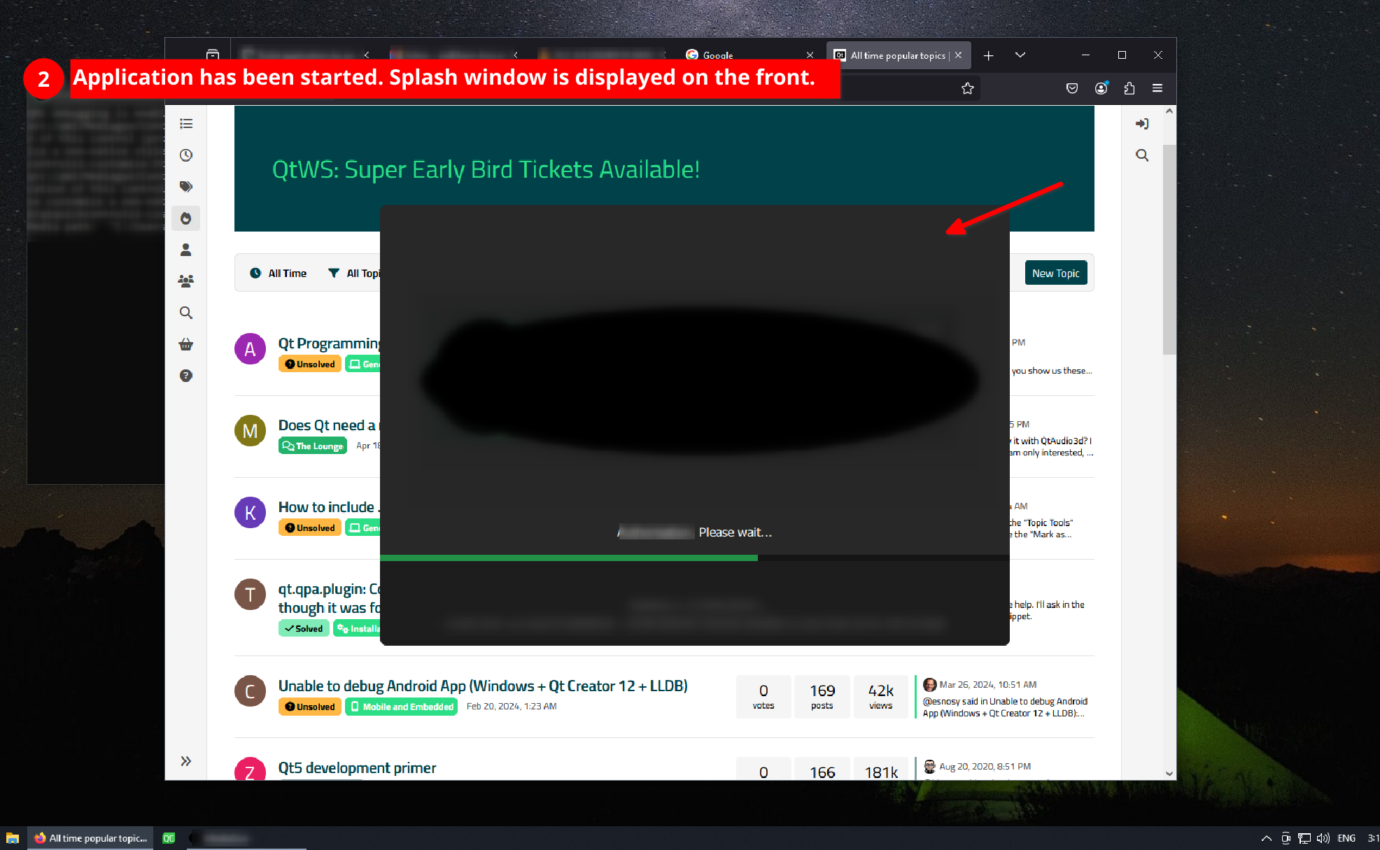 Appeared window is not focused | Qt Forum