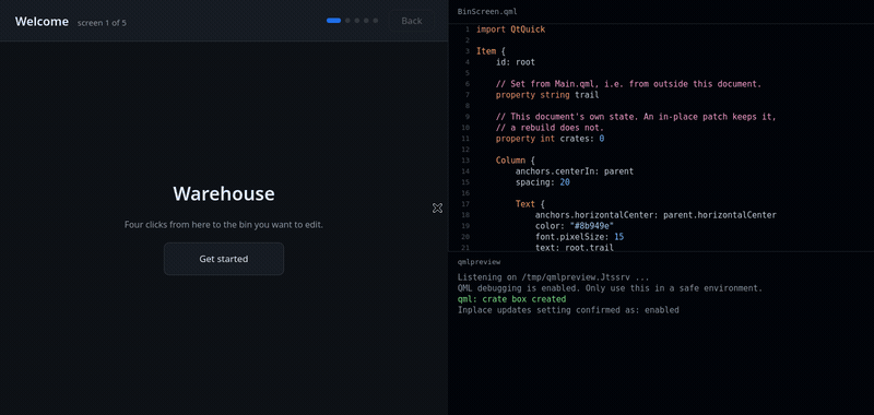 Adding an element rebuilds the component, retaining root object and state